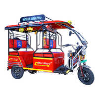 Red MS Sticker Mini Metro Electric Rickshaw