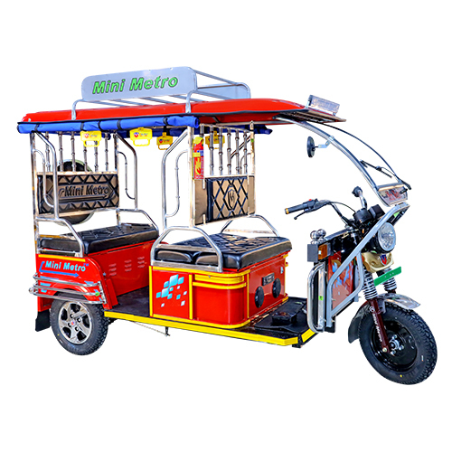 Red SS Mini Metro Electric Rickshaw