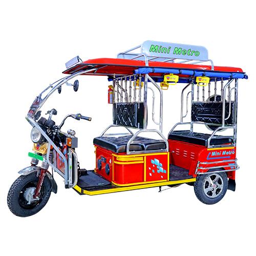 Red SS Mini Metro Electric Rickshaw