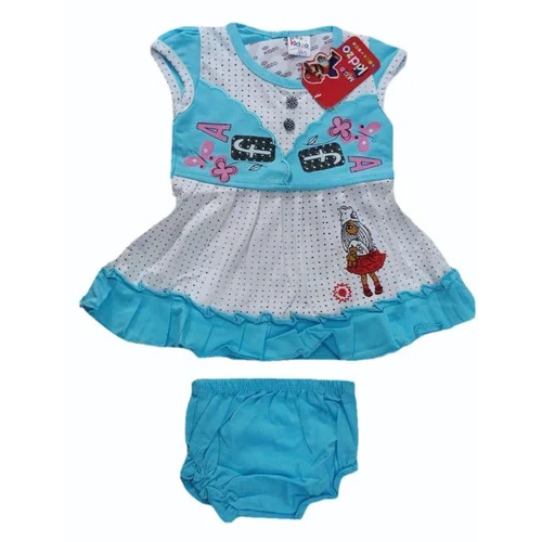 Girls Cotton Printed Frock - Age Group: 1-2 Years