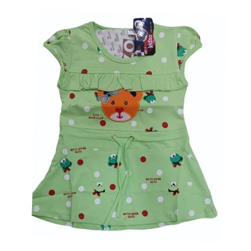 Kids Girls Printed Frock