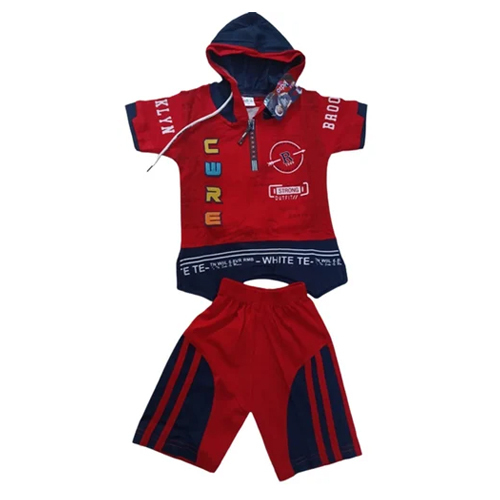 Baba Kids Printed Hoodies Set - Age Group: 2-4 Years