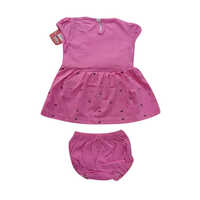 Kids Pink Cotton Frock Set
