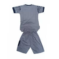 Baba Kids Grey Printed Suit Set