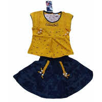 Girls Cotton Skirt Top Set - Age Group: 2-4 Years
