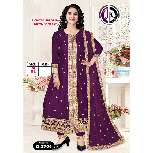 G-2704 Bichitra Big Orna Gown Pant Set