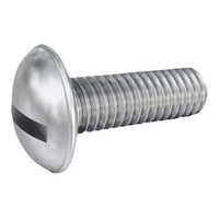 11mm Mild Steel Slotted Machine Screw - Color: Silver