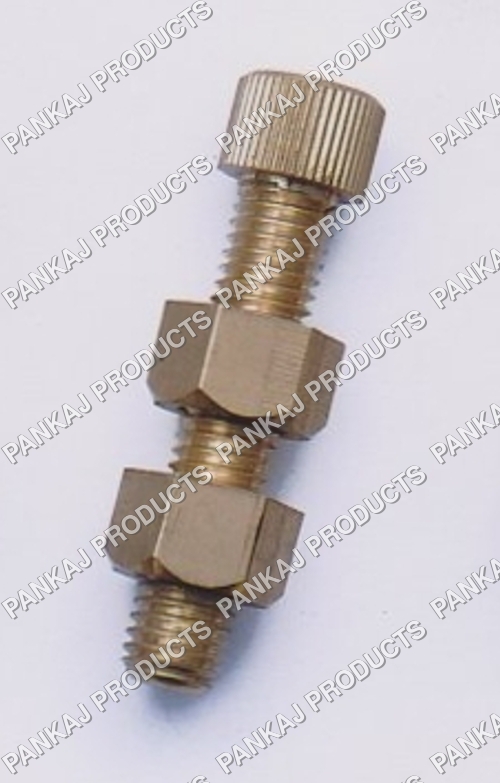 Brass Nut & Bolt - Polished and Coated, Chrome Plated Finish with Enhanced Durability