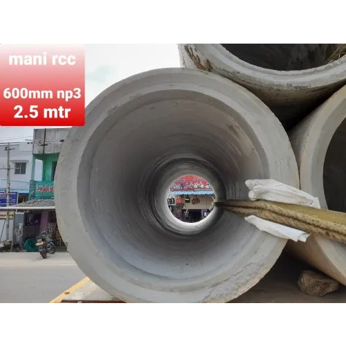 600 Mm Np3 Rcc Hume Pipe - Color: Gray