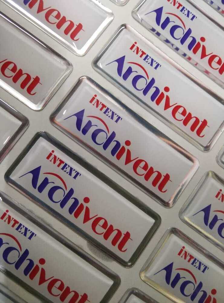 Dome Stickers - Epoxy Material, Variable Size, Red Color | Custom Printing, Packet Packaging, Ideal For Product Branding And Identification