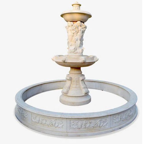 Stone Fountain - Color: White