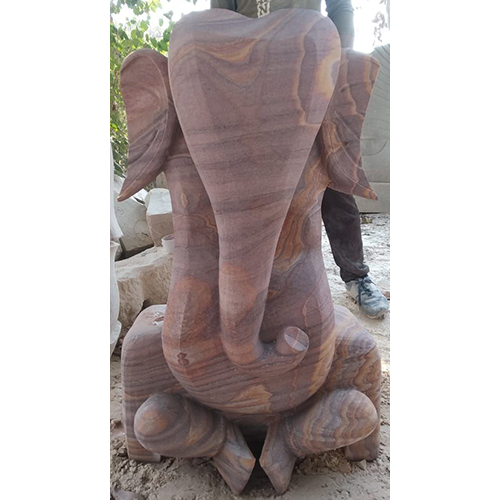 Marble Elephant Statue - Color: Brown