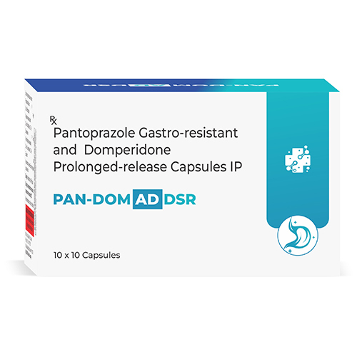 Pantoprazole Gastro-Resistant And Domperidone Prolonged Release Capsules - 10 x 10 Pieces | Suitable For All, Drug Type: General Medicines, Store In Dry Place, Easy-To-Swallow Form