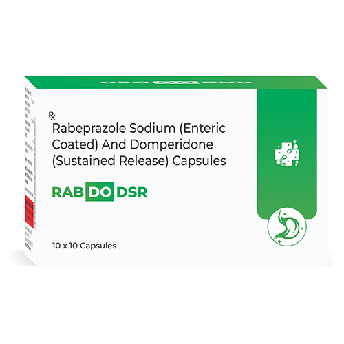Rabeprazole Sodium And Domperidone Capsules - 10 Strips of 10 Easy-to-Swallow Capsules | Suitable for All Ages, Storage in Dry Place, Treats GERD and Indigestion