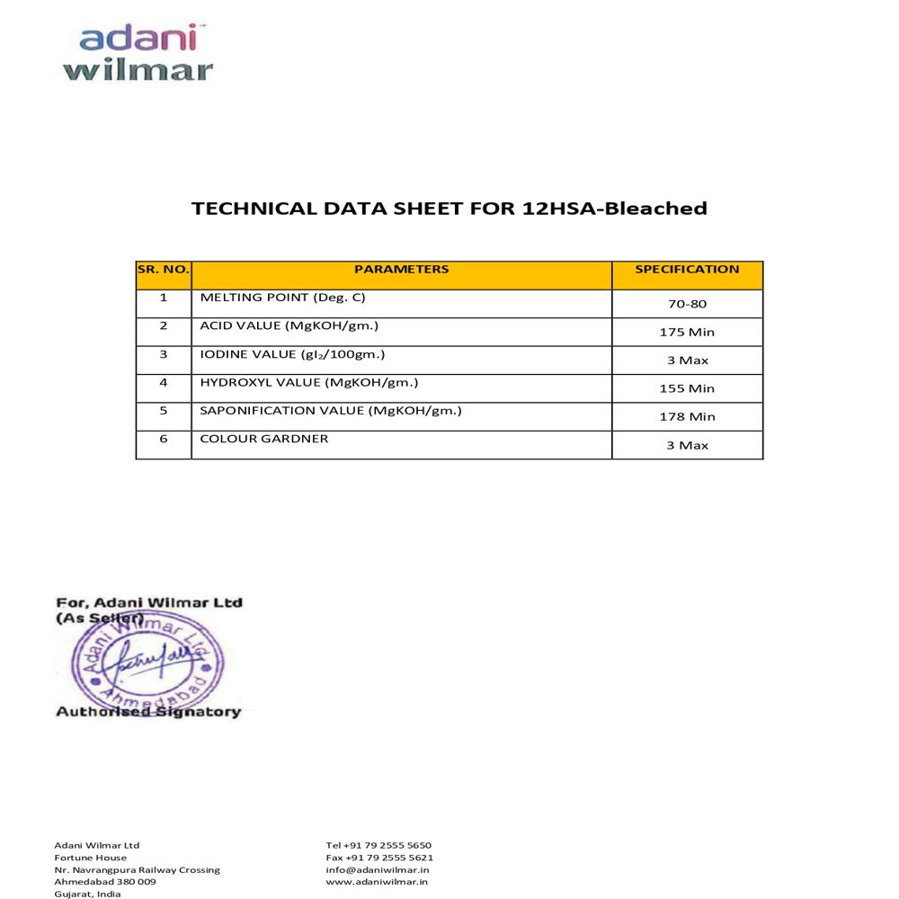 12hsa Bleached - Application: Industrial