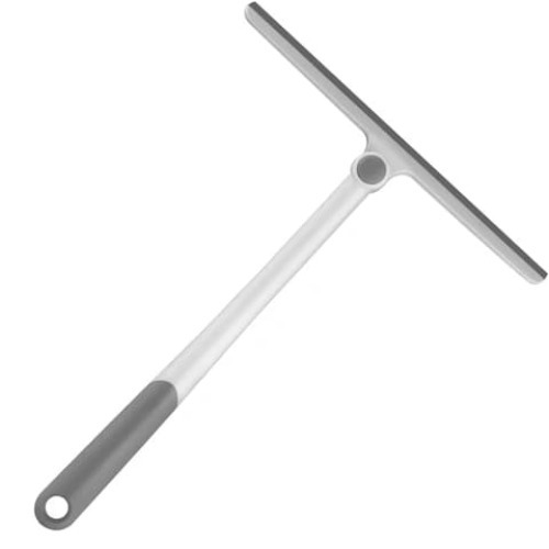 Glass Cleaner Wiper - Pp + Flannel Material | Large Brush Head, Soft Bristles For Dual-sided Cleaning, Detachable Handle, Washable Surface, Space-saving Design