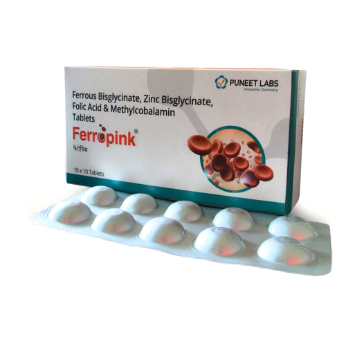 Ferrous Bisglycinate Zinc Bisglycinate Folic Acid And Methylcobalamin Tablets - Drug Type: General Medicines