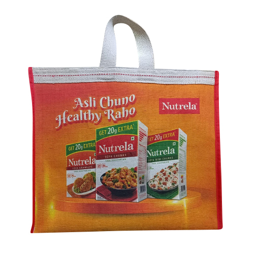 Printed Canvas Promotional Bag - 20x16x12 Inch, Multicolor Design, 15 Kg Capacity, Customizable with Handles