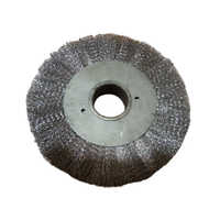 Black Round Wire Brush - Bristle Color: Silver