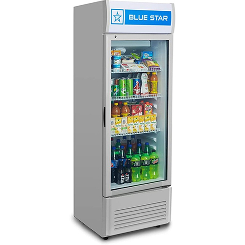 Glass Door Refrigerator - Color: Grey