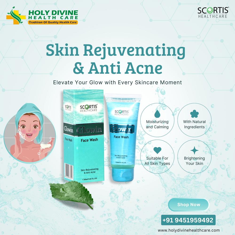 Glowin Face Wash (Skin Rejuvenating & Anti Acne) - Color Code: Blue