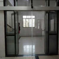 Glass Office Automation Door System - Color: Silver