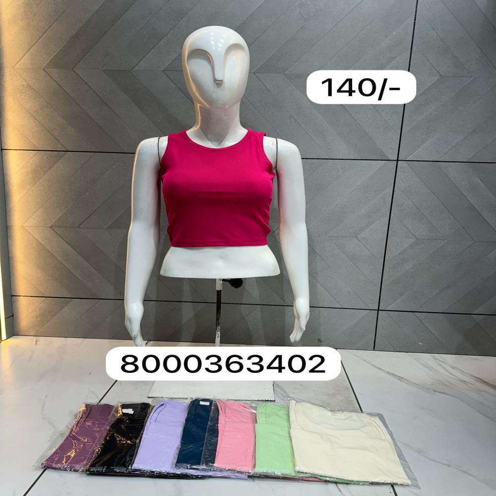 Ladies Sleeveless Tops - Lightweight Cotton Blend | Multicolor, Plain Pattern, Available In Sizes S, M, L, Xl, Ideal For Summer Wear