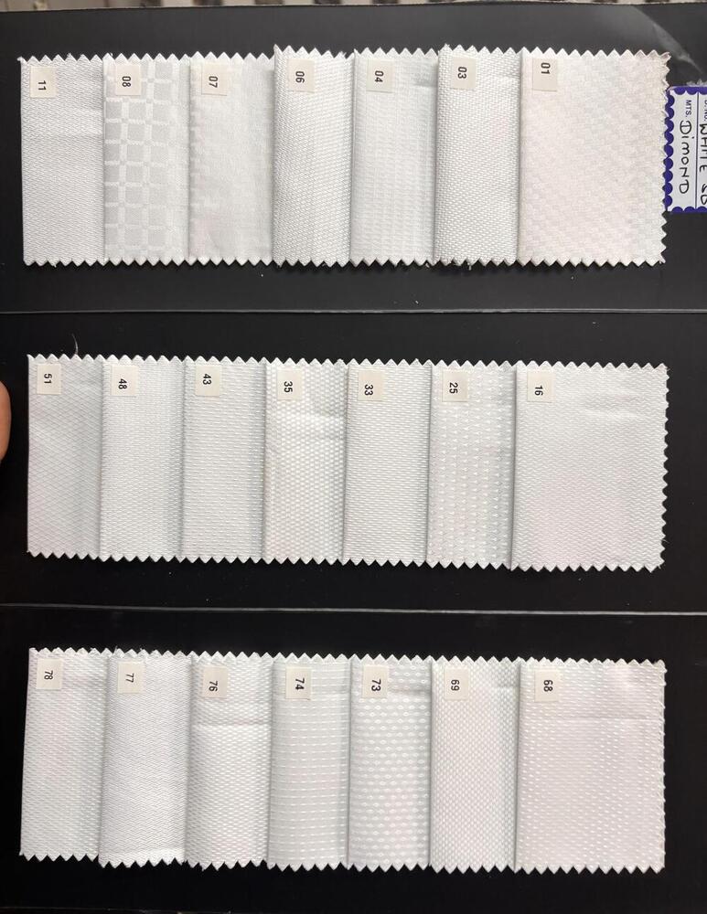 White Diamond Cotton Fabric - 100% Cotton, 58 Inch Width, Pure White | Woven Diamond Pattern, Soft, Breathable, Medium-weight, Stain Resistant