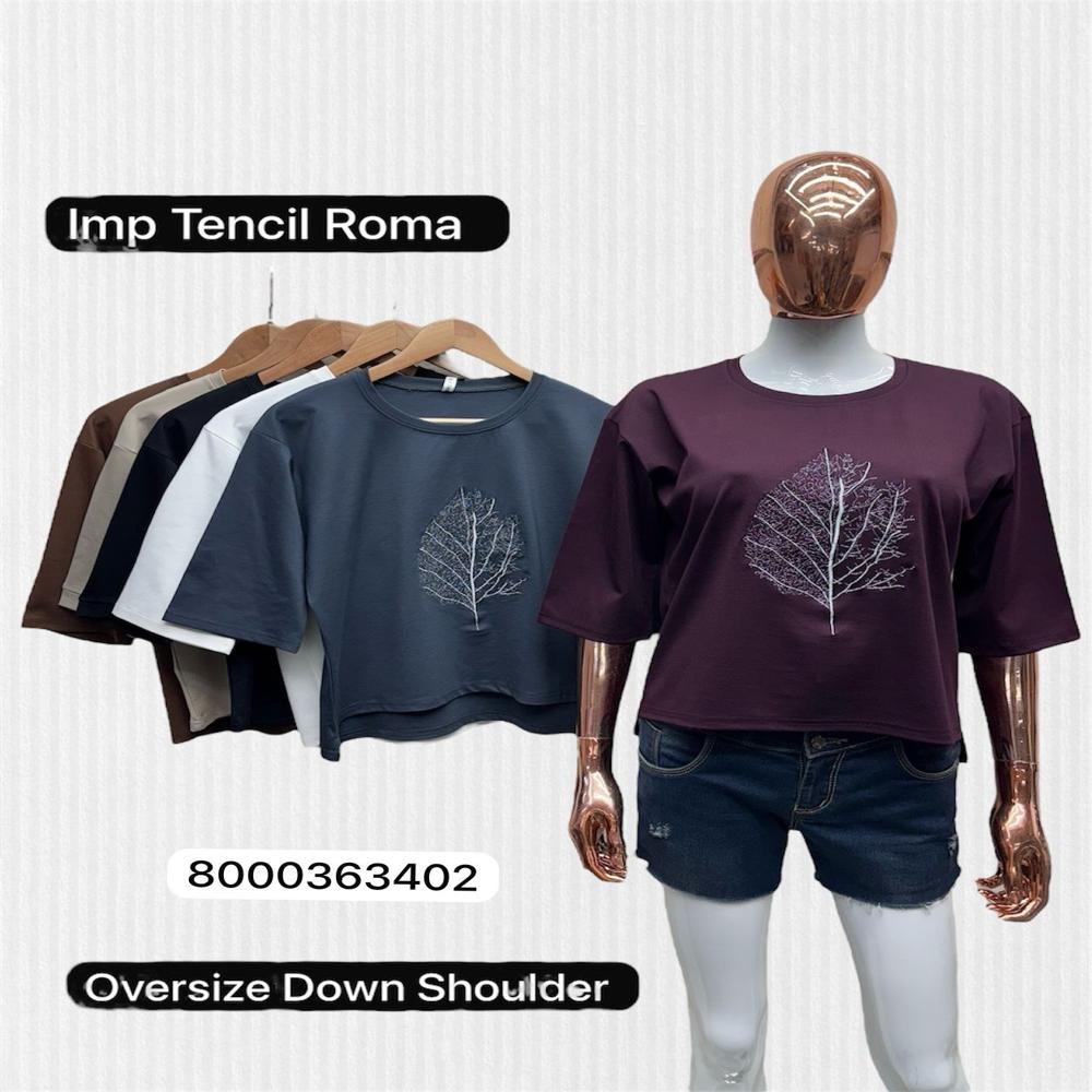 Ladies Lopper Oversize Down Shoulder Top