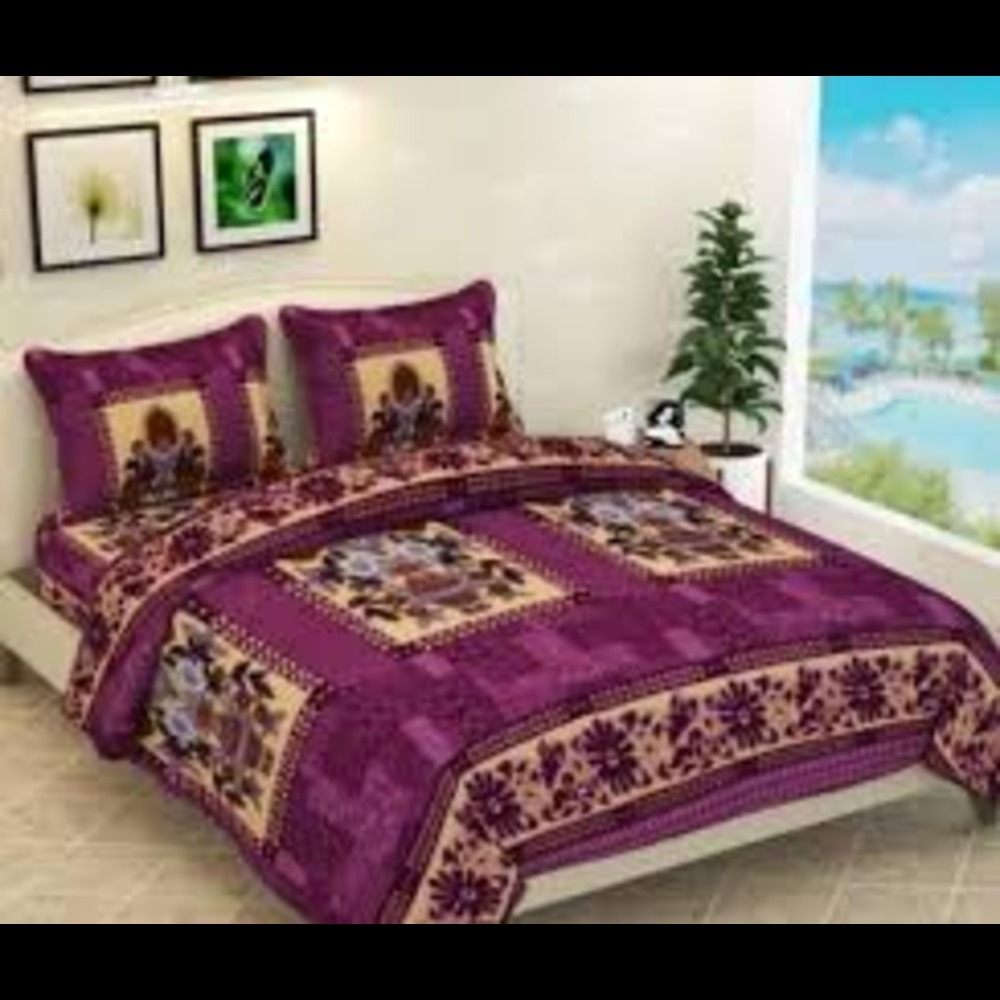 King Size Woolen Printed Bedsheet