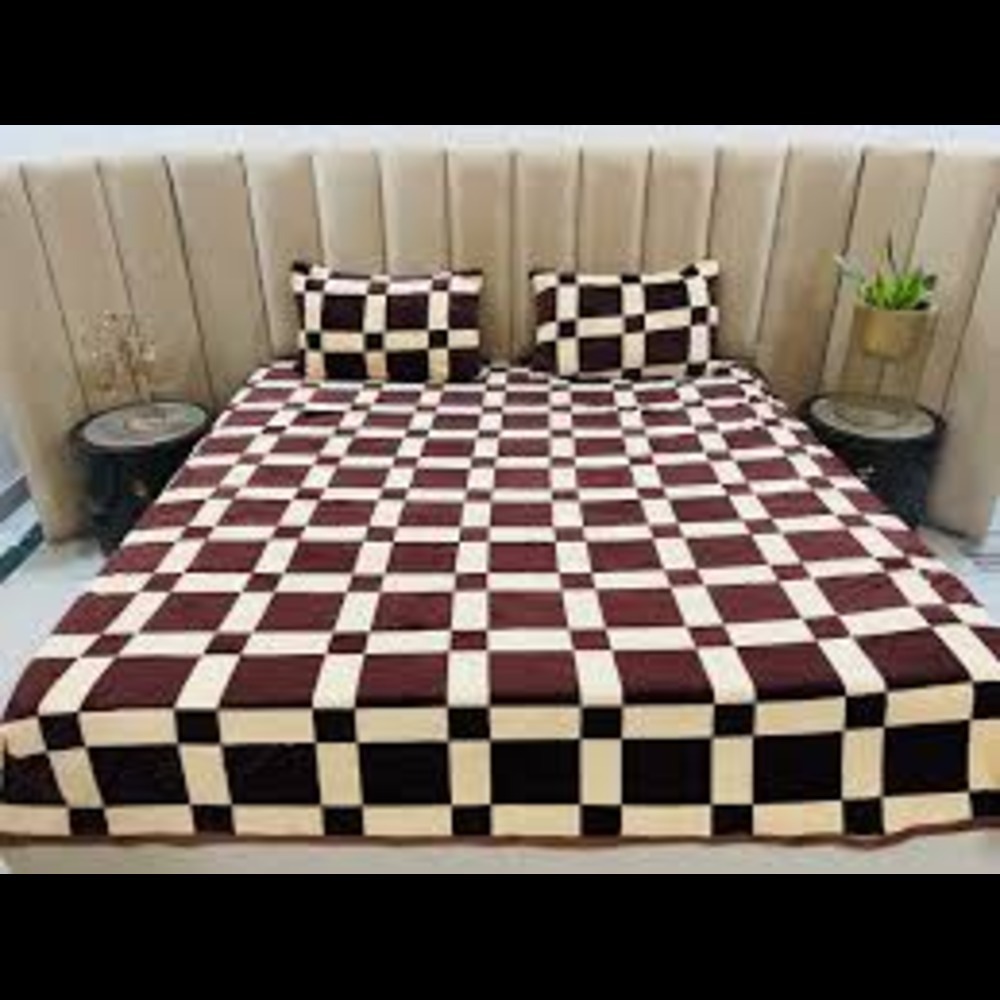 King Size Woolen Printed Bedsheet - Feature: Washable