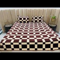 King Size Woolen Printed Bedsheet