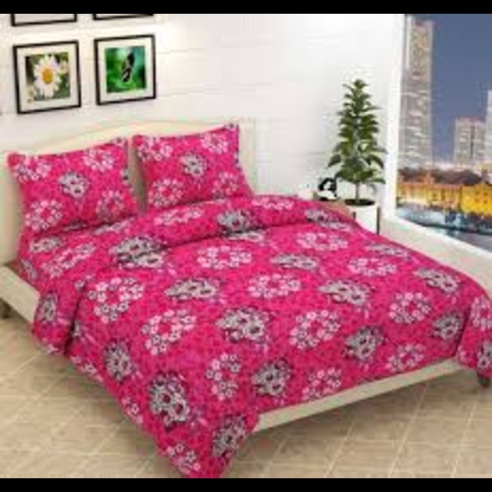 King Size Woolen Printed Bedsheet