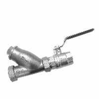Q 1as Forged Brass Ball Valve With Bronze Y Type Strainer - Application: Water