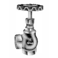 Q 26 Bronze Angle Wheel Valve No 4 - 8mm Manual High Pressure Valve | Durable Bronze Material, Silver Color, Suitable For Water, Steam, Gas, Oil, And Air