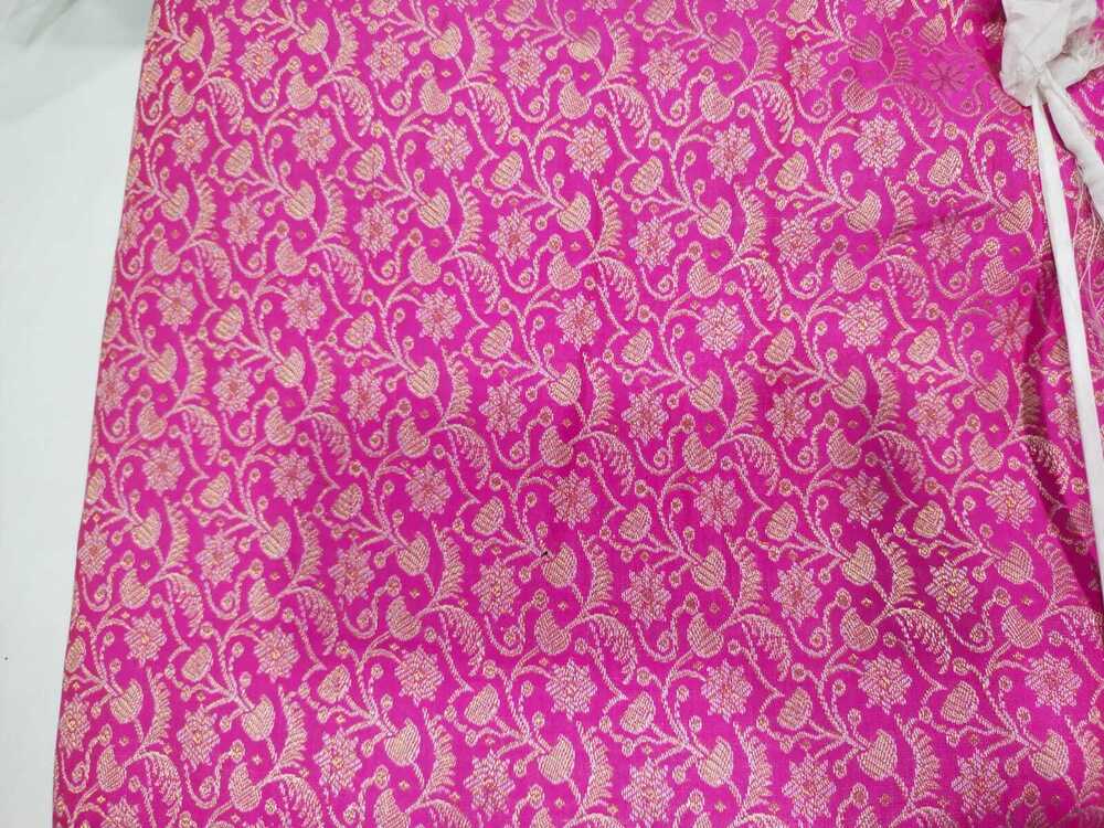 Pink Polyester Brocade Fabrics