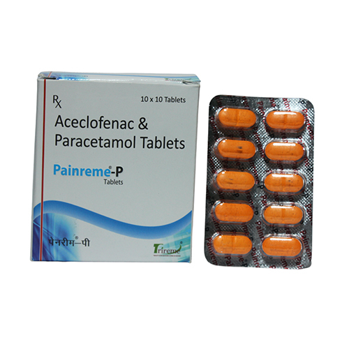 Painreme P Tablets (Aceclofenac 100mg + Paracetamol 325mg)