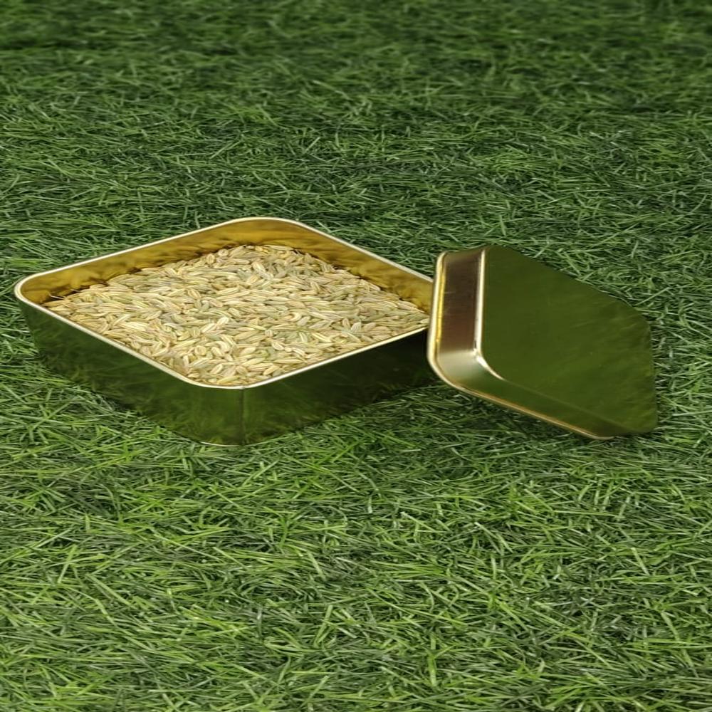 Spice Packaging Tin Container - Color: Golden