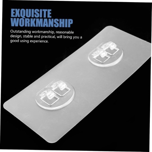 Magic Sticker Strong Adhesive Wall Hook - 7x14 Cm Transparent | Tool-free Installation, No Drilling, Water-resistant, 3 Kg Load Capacity, Ideal For Towel And Key Hanging