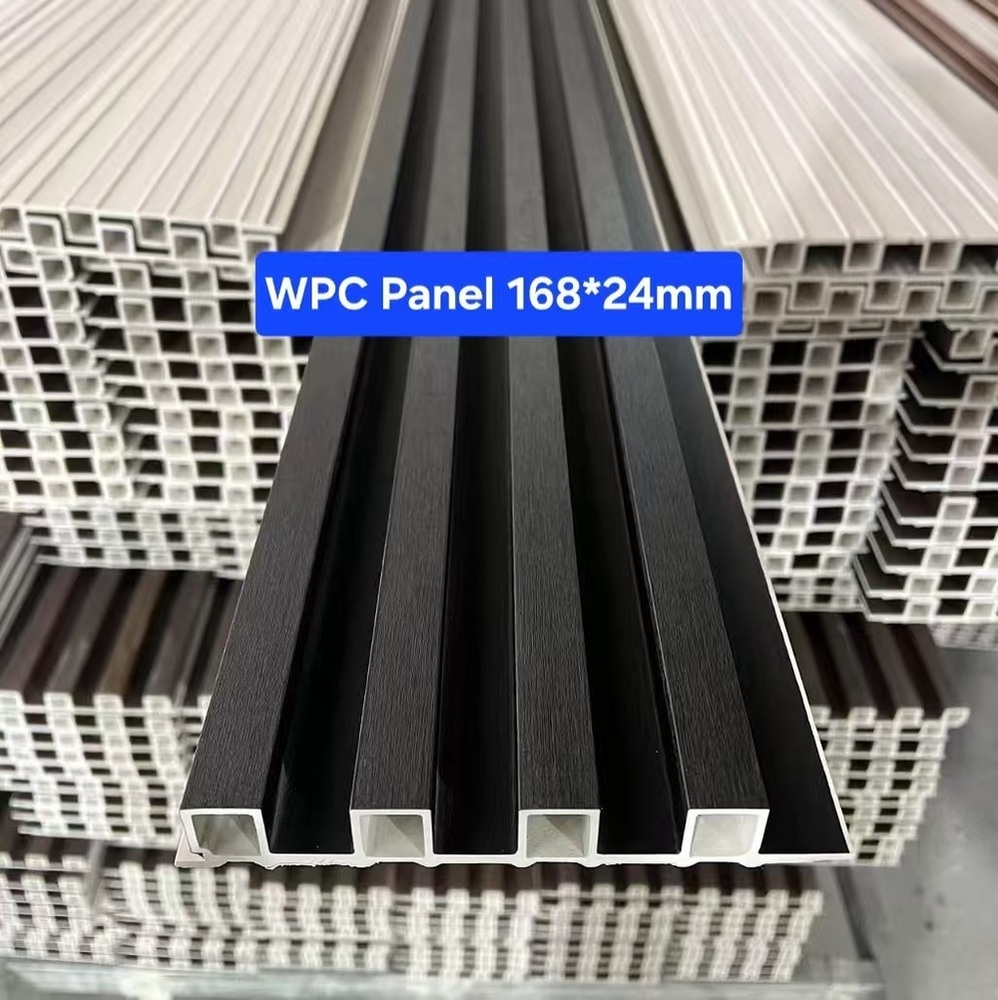 Wpc Fluted Wall Panel - 170*24mm 160/168*24mm 200*25mm 2.8m Length | Smooth Textured Finish Insulation Reinforcement Standard Thickness 2-4mm