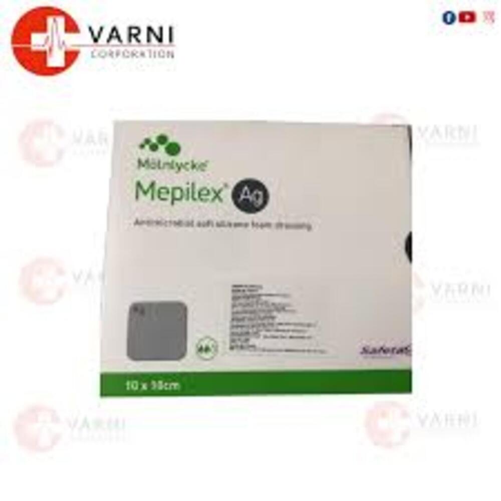 Mepilex 294300 - Soft Silicone Polyurethane Foam, 10x10 Cm, Light Beige | Safetac Technology, High Absorption, Gentle Adherence