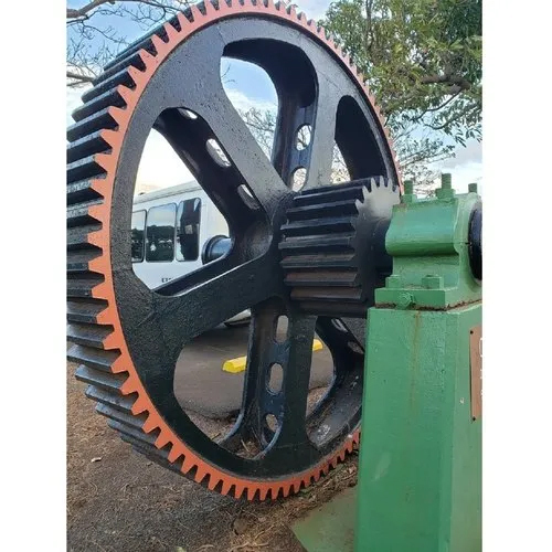 Mild Steel Sugar Mill Gear - Color: Black