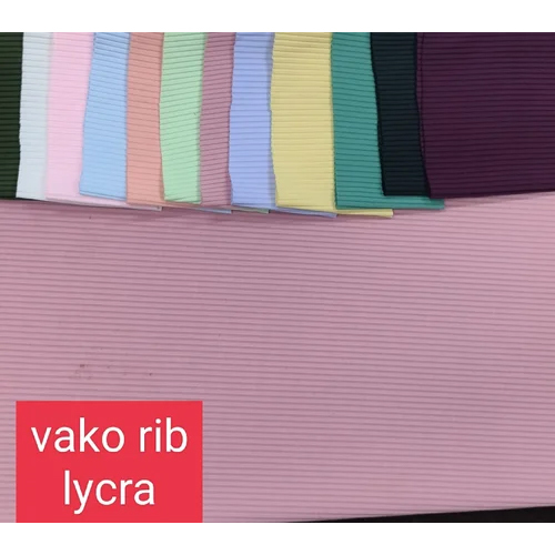 Polyester Vako Rib Lycra - Application: Sportswear