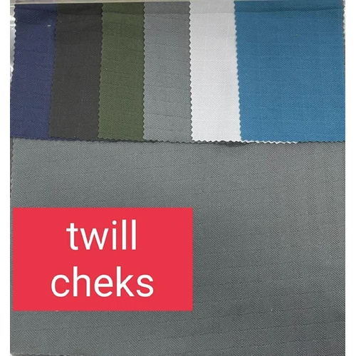 Polyester Twill Check 210-220 gsm - Light Weight, Washable | Multicolor Pattern, Plain Weave Texture for Garment Use
