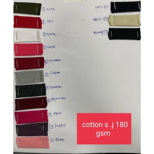 100% Cotton Knitted Single Jersey 180Gsm Tube - Attributes: Washable