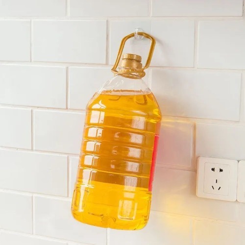 Transparent Kitchen Hook Sticker - Shape: Square