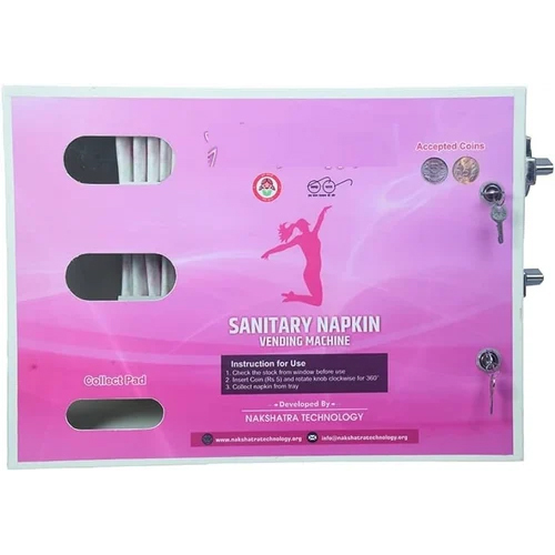 Fully Electrical Automatic Sanitary Napkin Vending Machine - Material: Mild Steel