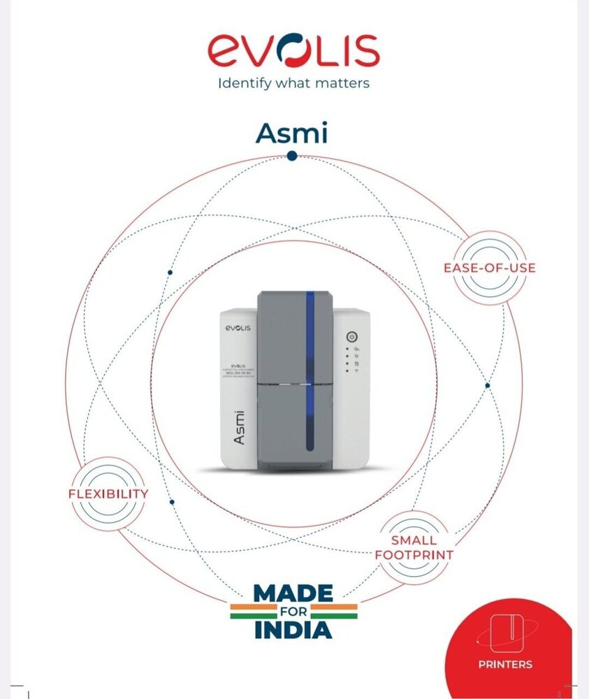 Evolis Asmi प्रिंटर - दुकीनफो सिस्टम्स प्राइवेट लिमिटेड
