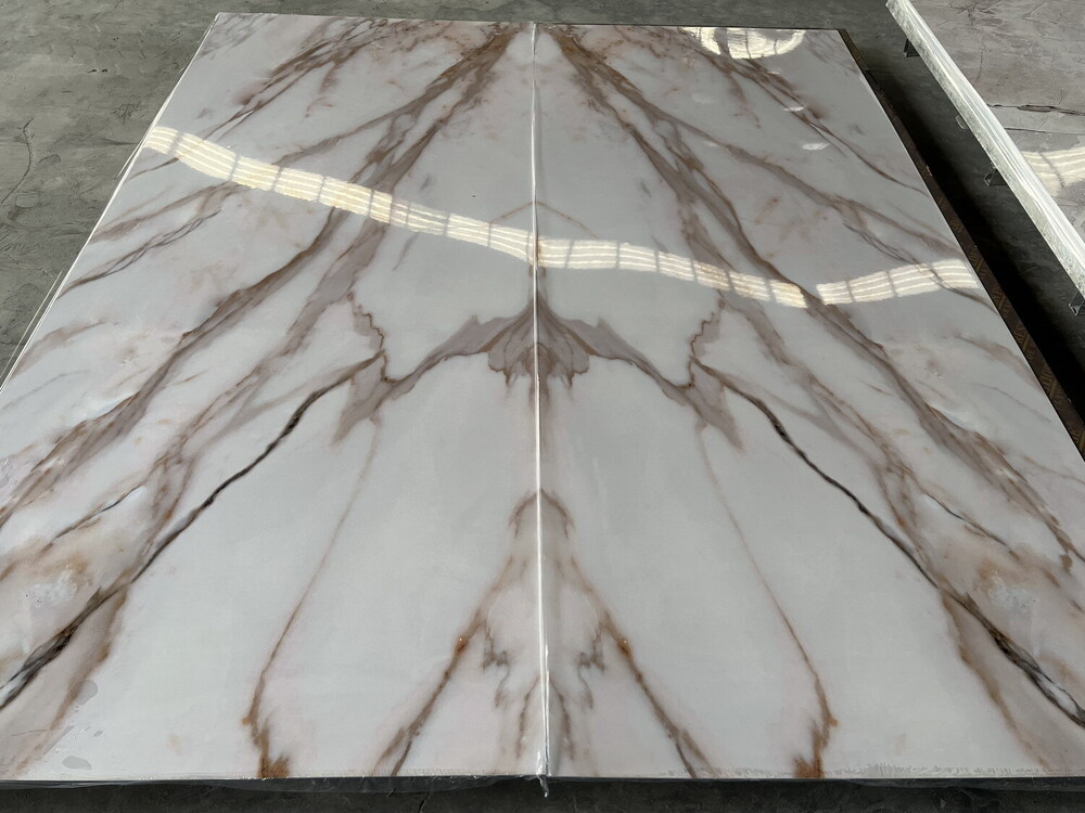 Unique pattern 3D printed PVC marble panel