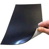 300 X 300 X 0.7mm Magnetic Sheet - Rubber Magnet Material, Black Color, Soft Magnet Category, Square Shape For Toys & Games
